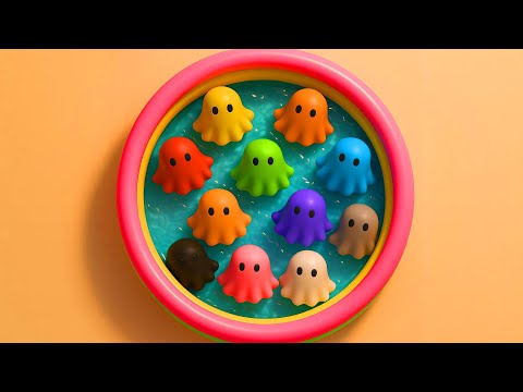 Halloween Cute Ghost Colors with Toys | Kids Learn Colors with Cute Ghost Toys | Learn Preschool
