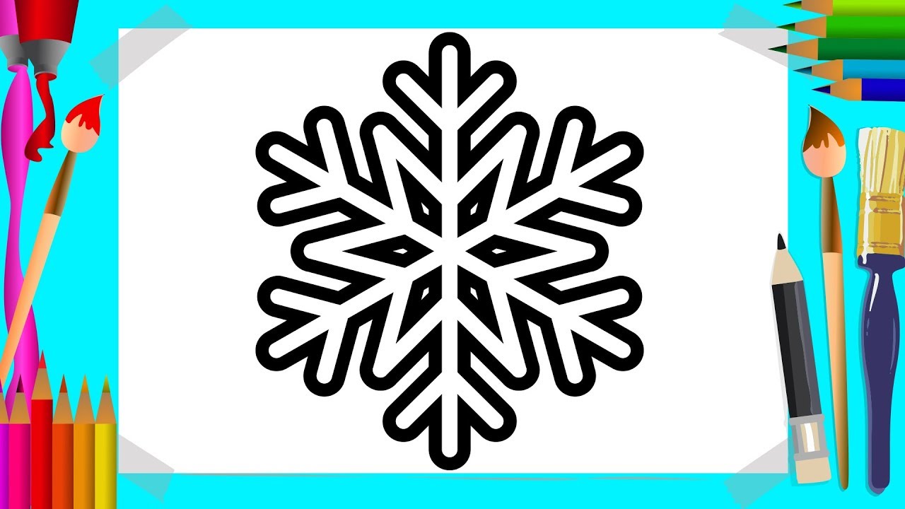 How to Draw and Color a Snowflake | Snowflake Coloring Pages for Kids | Art4Kids