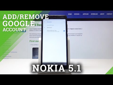 How to Add & Delete Google User in NOKIA 5.1 - Remove Google Account