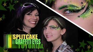 Split Cake Graffiti Eyes - Ultimate face painting makeup tutorial