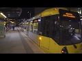 United Kingdom Manchester Tram Night Ride From Saint Peter S Square To New Islington