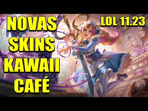 NOVAS SKINS KAWAII CAFÉ: VLADIMIR, SORAKA, BARDO, ANNIE, SIVIR E GWEN LEAGUE OF LEGENDS