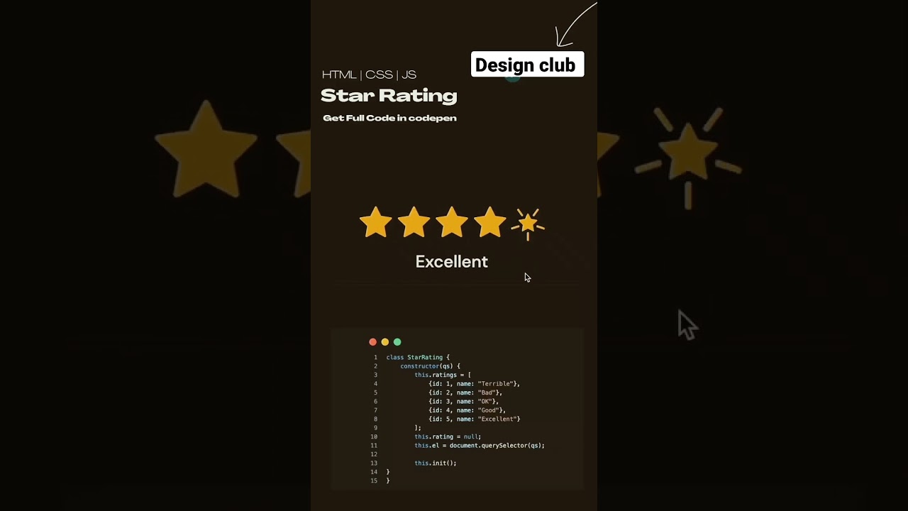 star rating ⭐ html | Css | Js  | source code