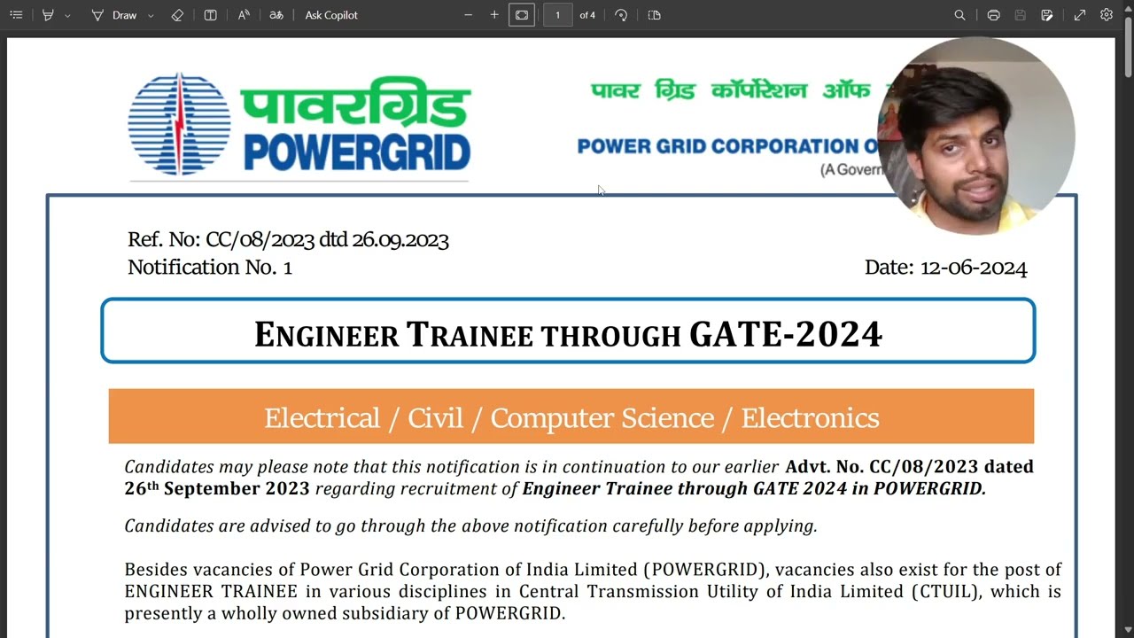 PGCIL Engineer Trainee Recruitment 2024 – Apply Online for 435 Posts