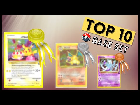 Die BESTEN BASE SET Karten | Top 10 Pokemon Sammelkarten der 1.Gen | Wertvollstes Set