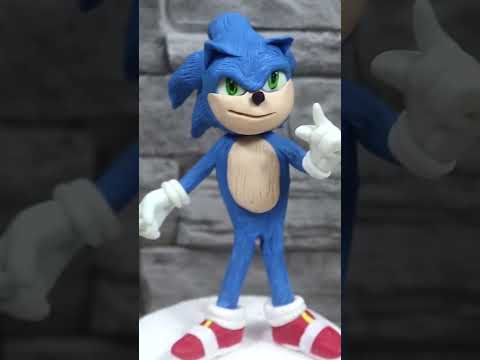 Sonic out of Fondant or Clay - Cake Topper #shorts