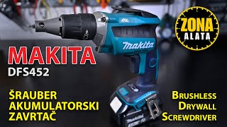 Makita DFS452 18v Screwdriver - Cordless Screwdriver - Brushless Drywall Screwdriver Review TEST 4K