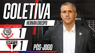 AO VIVO: COLETIVA PÓS-JOGO COM HERNÁN CRESPO | CORINTHIANS X SÃO PAULO PELO PAULISTÃO