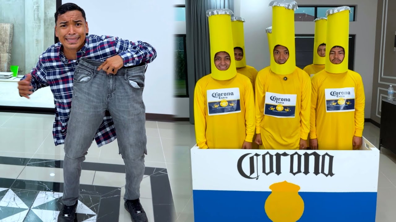 LARIN LO CORTARON EN SU DISFRAZ DE CERVEZA | LOS NUEVOS TIKTOK DE ALFREDO LARIN