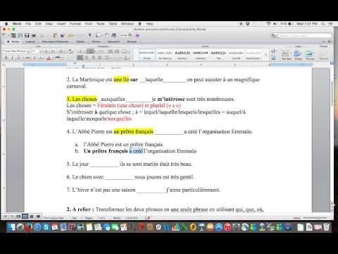 Pronoms relatifs exercice 1