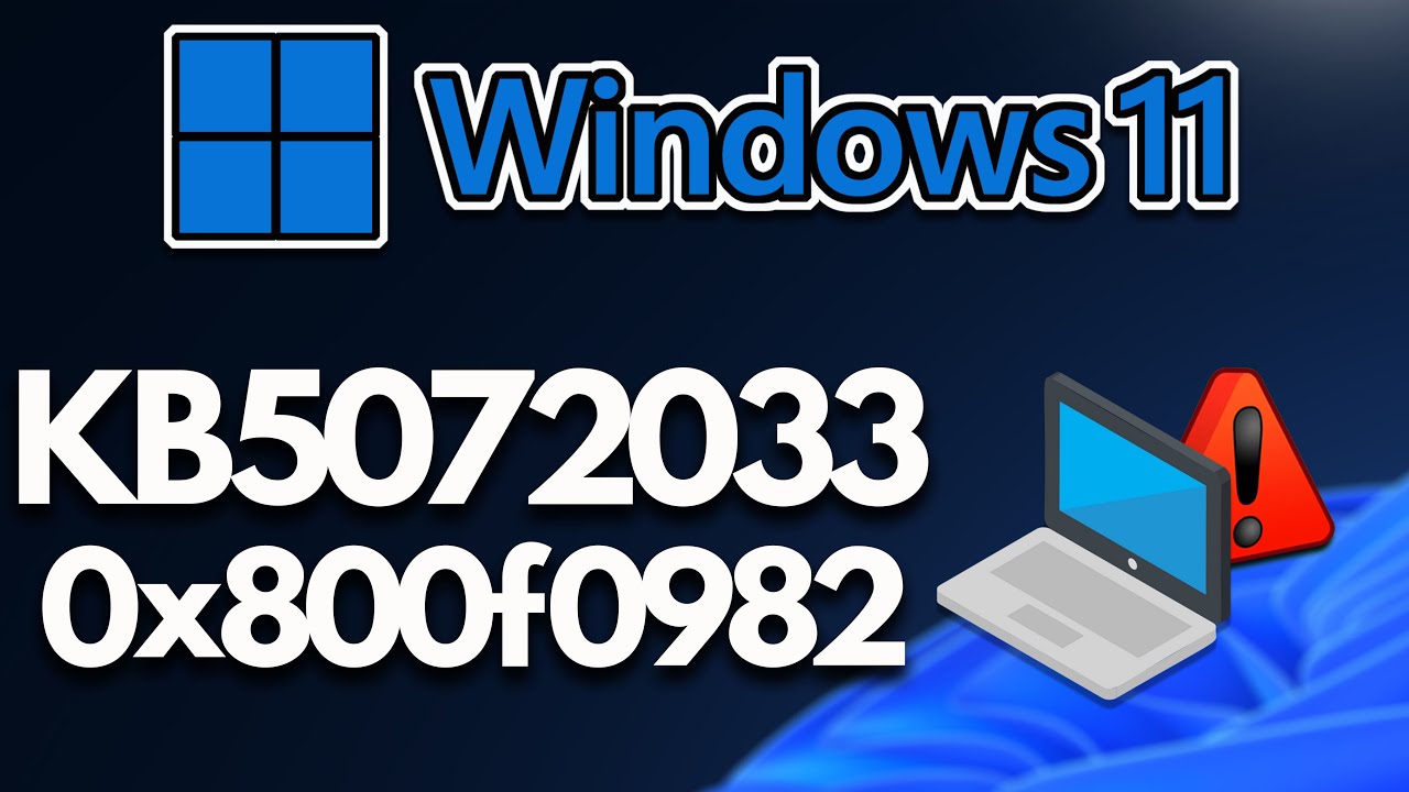 KB5072033 Update Not Installing Error 0x800f0982 In Windows 11 FIX