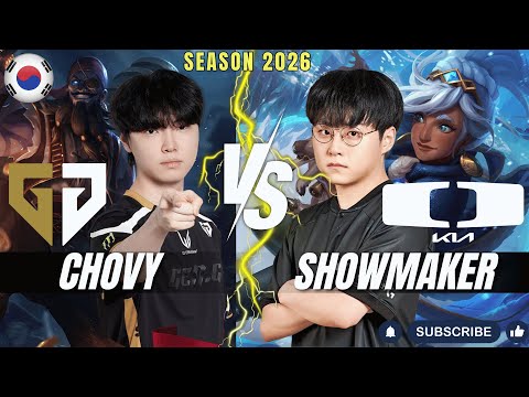 GEN Chovy vs DK ShowMaker - Chovy RYZE vs ShowMaker TALIYAH Mid - Patch 26.1 KR Ranked | lolrec