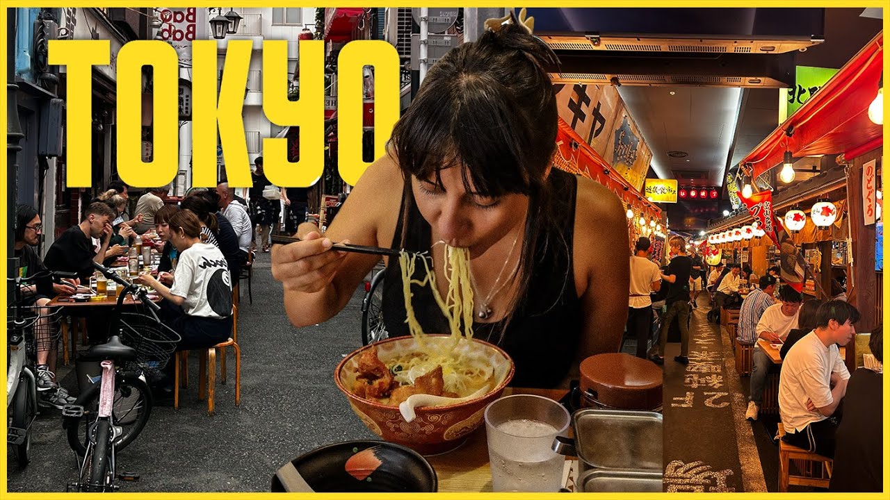 A tourist delightfully explores Tokyo's vibrant sake market, among other captivating destinations.