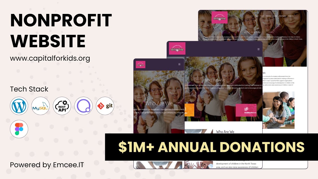 Capital For Kids - Children's Nonprofit Website