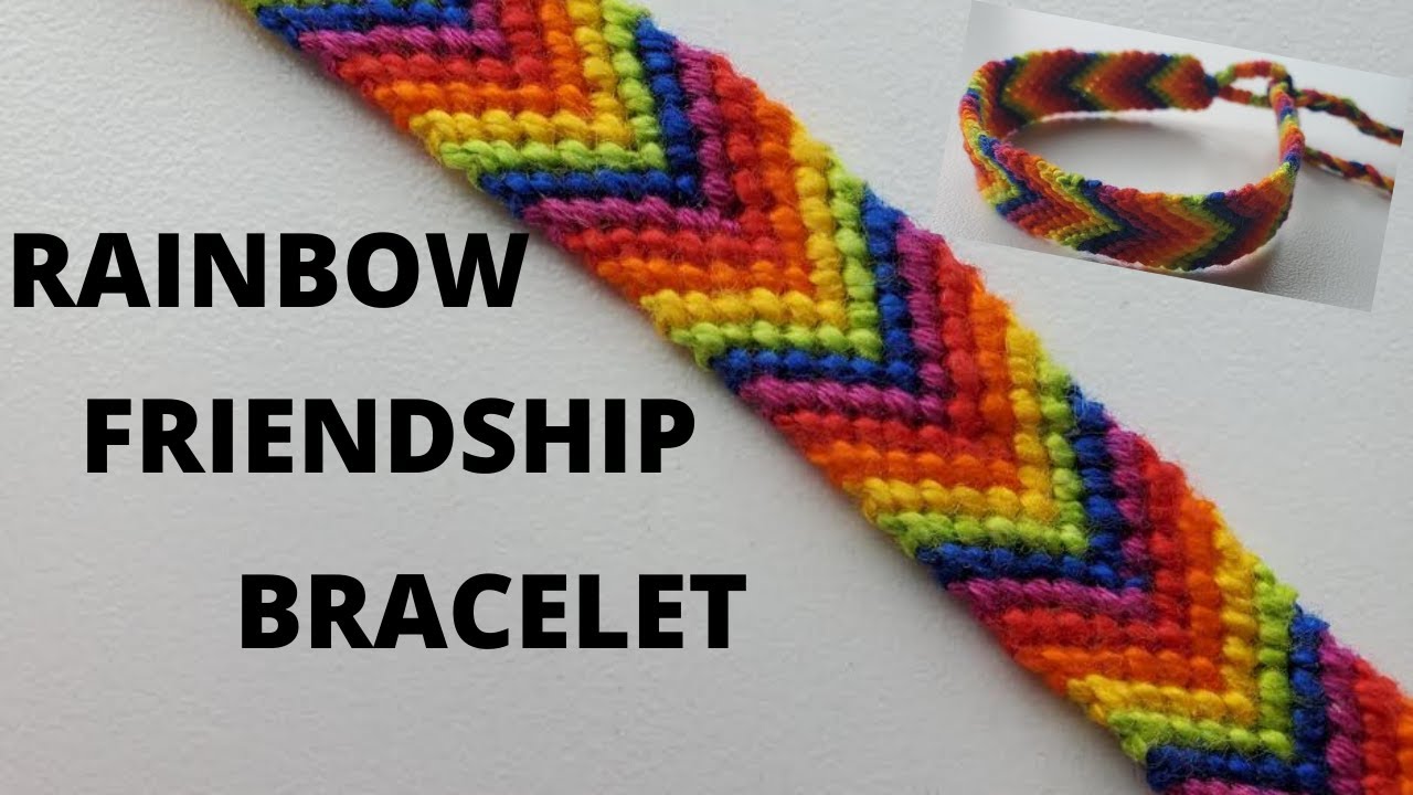 Rainbow Chevron Friendship Bracelet Tutorial