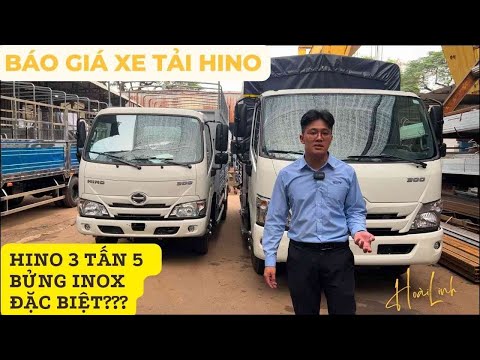 Báo giá xe tải Hino 3.5 tấn bửng Inox đặc biệt | Xe tải Hino 3T5 tấn bửng Inox