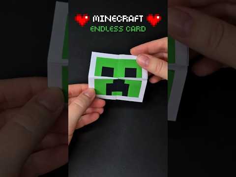 DIY Minecraft Magic Card That Never Ends | Endless Card 🐔🐷 Paper Toy