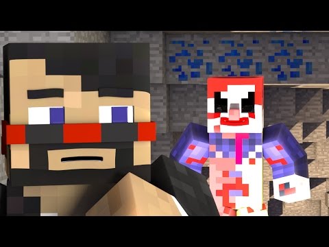 KILLER CLOWN ALMOST KILLS ME (Minecraft Animation)