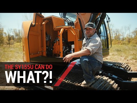 The MOST Versatile Compact Excavator: SY155U Machine Walkaround