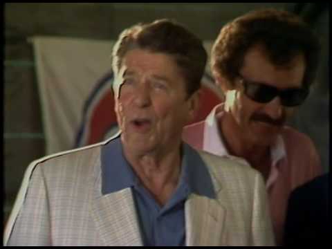 President Reagan at Daytona International Speedway in Florida on July 4, 1984