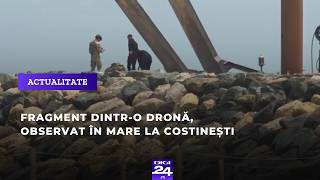 Fragment dintr-o dronă, observat în mare la Costineşti. Autoritățile au evacuat zona