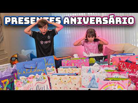 Abrindo os PRESENTES de ANIVERSÁRIO do Marcos e da Laura 🎁 Família Brancoala