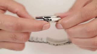 ساعة ستيل ميناء كحلي أرقام عربية  27