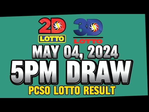 LOTTO 5PM DRAW 2D & 3D RESULT MAY 04, 2024 #lottoresulttoday #pcsolottoresults #stl