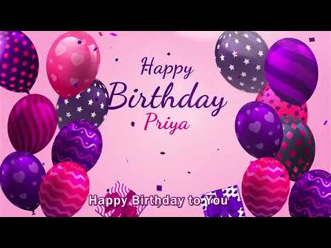 Happy Birthday Priya | Priya Happy Birthday Song