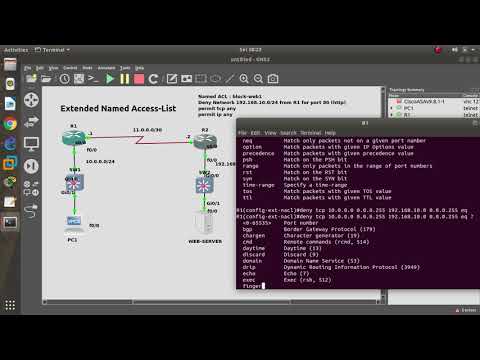 Extended Named Access-List Cisco in GNS3