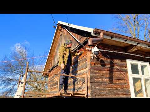 Cold plunge, scaffolding and orchard cleanup. Winter at the homestead.