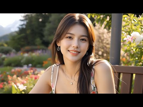 🌸🌙 [4K] Bavarian Floral Dress Girl | A Summer Day Ballad ✨🎶 (Official Music Video)