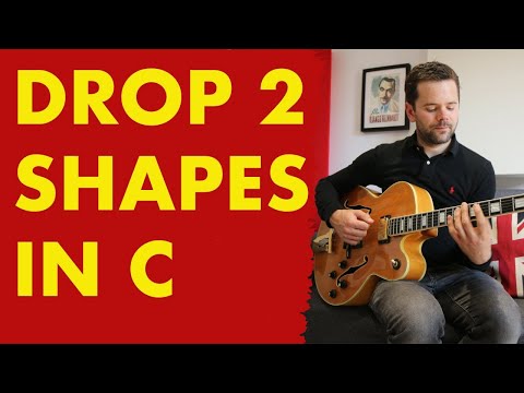 🔴 What are the drop 2 jazz chord shapes in the key of C❓🎸