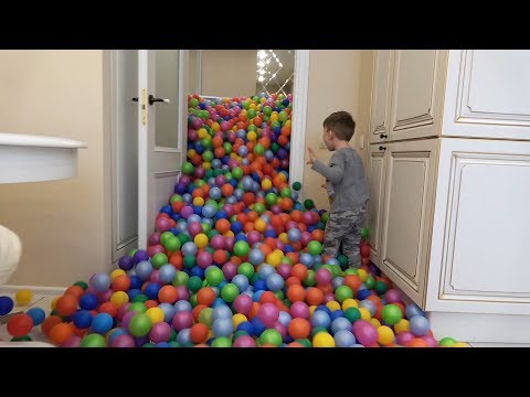 Senya and MILLION Colored Balls! Video for Kids!