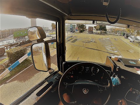 ✅  POV Driving Scania R500 Manual! / Barcelona Port LKW WALTER #2