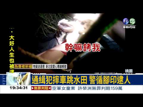 通緝犯加速逃 警衝水田逮人