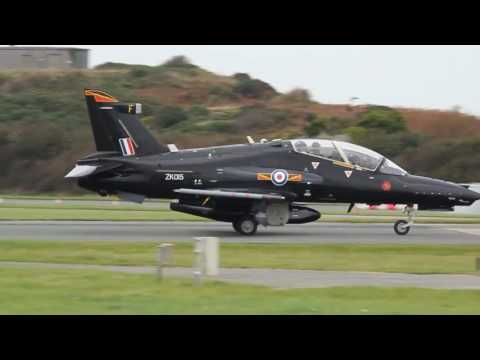 Hawk T2 landing at RAF Valley - Friday 7th October 2016