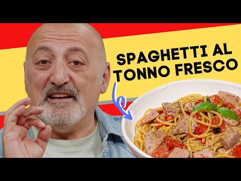 Spaghetti with fresh tuna