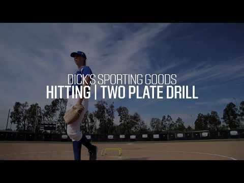 Softball Hitting Drills: Two Plate Drill