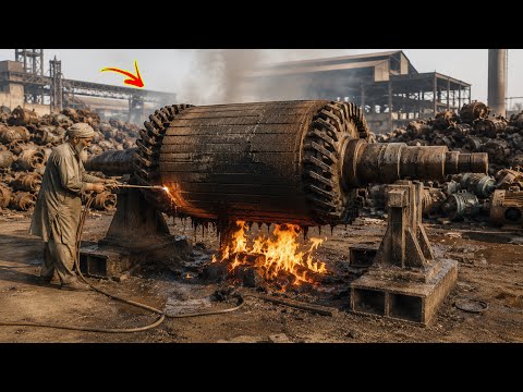 🔥 How To Restore Big Scrap Komatsu Armature | Amazing Full Repair Process