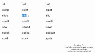 English irregular verbs part 10 English For Beginners