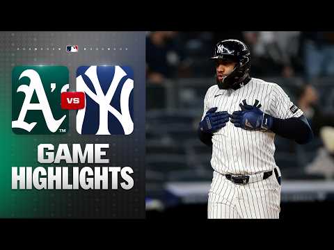 뉴욕양키스 VS 애슬레틱스 MLB 하이라이트