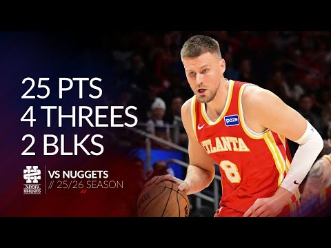 Kristaps Porzingis 25 pts 4 threes 2 blks vs Nuggets 25/26 season