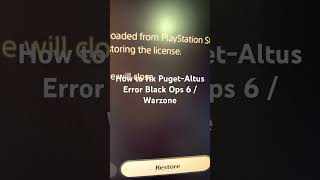 How to fix Puget-Altus Error Black Ops 6 / Warzone