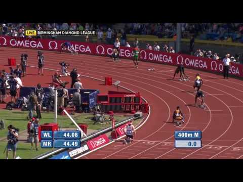 84 Kirani James wins 400m   Birmingham Diamond League 2016 HD