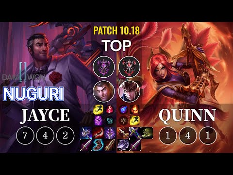 DWG Nuguri Jayce vs Quinn Top - KR Patch 10.18