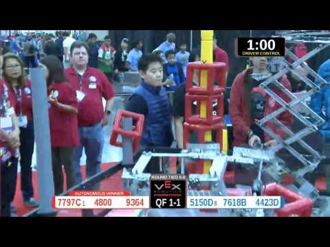 2015 VRC Engr QF1-1 - 7797C 4800 9364 vs 5150D 7618B 4423D - 80 to 48 - VEX Worlds 2015
