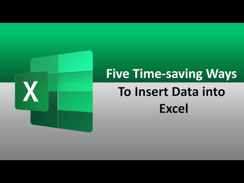 Five Time-saving Ways to Insert Data into Excel - Ms Excel Tutorial Video 01