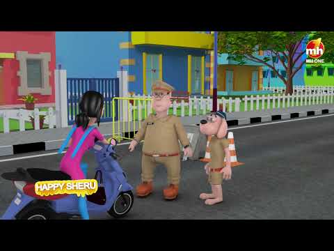 Happy Sheru | Hun Te Billo Da Cut Gaya Challan | Cartoon Animation | Latest Cartoon Comedy 2025