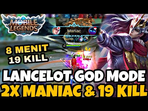 LANCELOT 8 MENIT 19 KILL DAN 2X MANIAC!! CUMA TOP GALAXY LANCELOT YG BISA COY - Mobile Legends